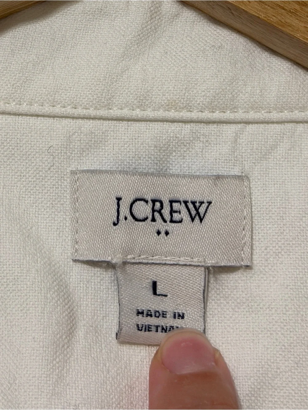 J. CREW Button Up Oxford Shirt Size Large White Cotton Women’s in signature fit